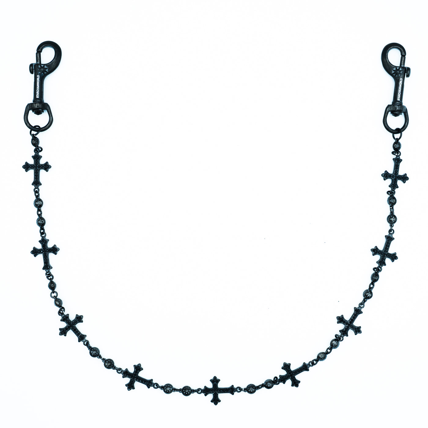 Black Crosses Wallet Chain