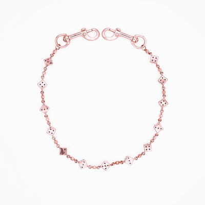 Rose Gold Dice Wallet Chain - No Stones