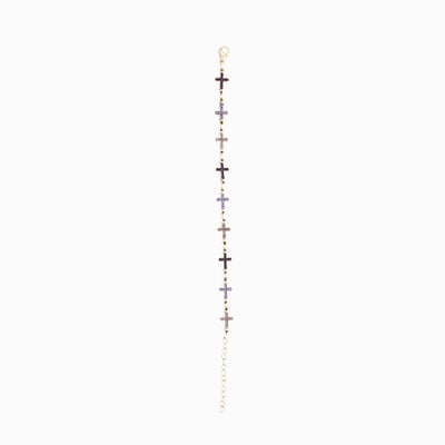 StarBracelet - Crosses - Gold/Purple