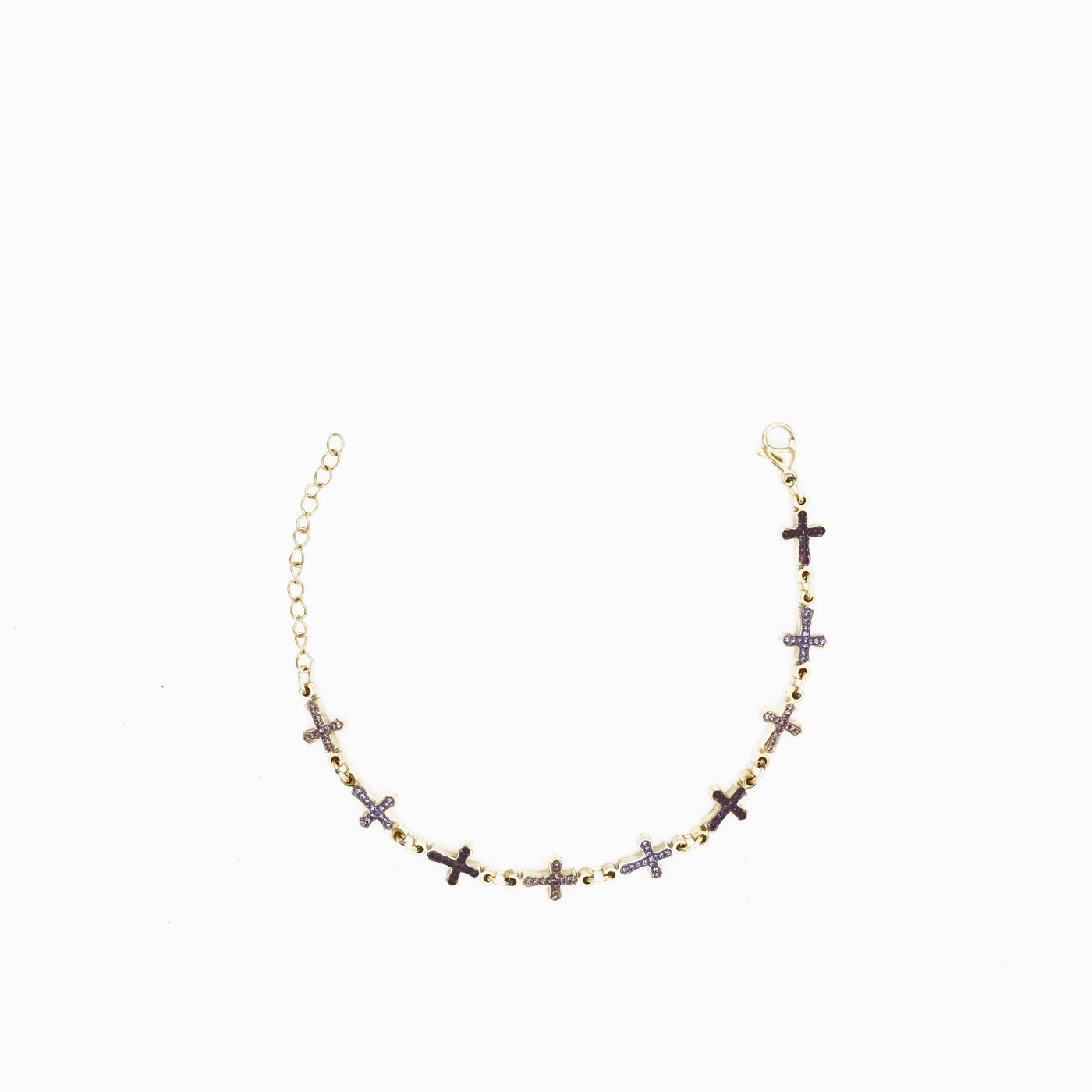 StarBracelet - Crosses - Gold/Purple