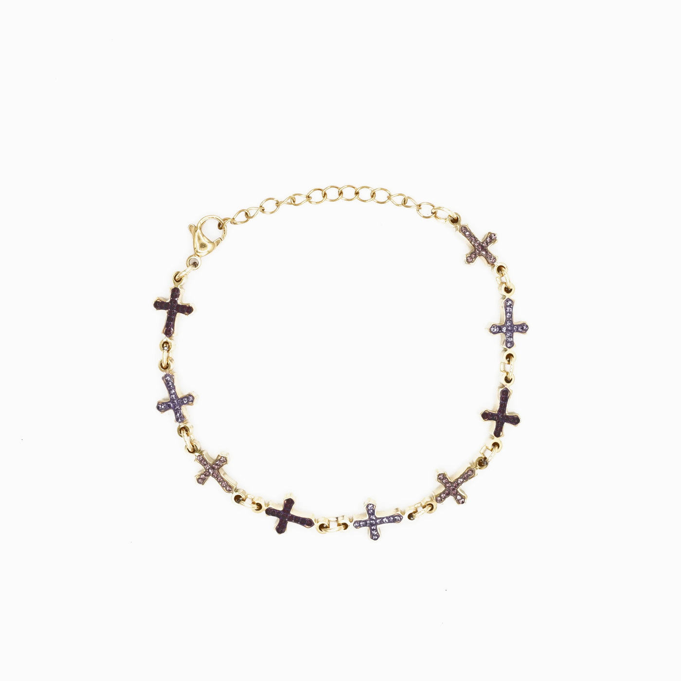 StarBracelet - Crosses - Gold/Purple