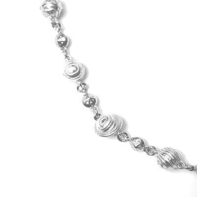 Silver Planets Wallet Chain - No Stones