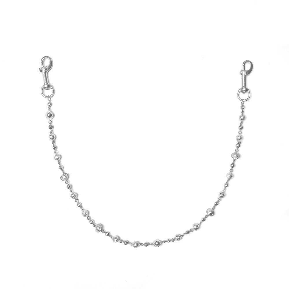 Silver Planets Wallet Chain - No Stones