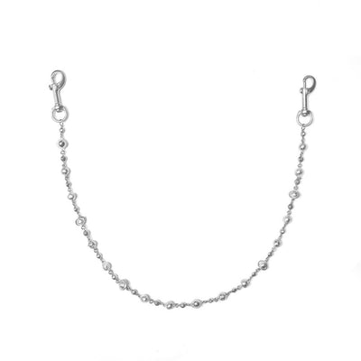 Silver Planets Wallet Chain - No Stones