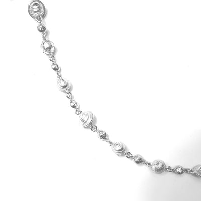 Silver Planets Wallet Chain - No Stones