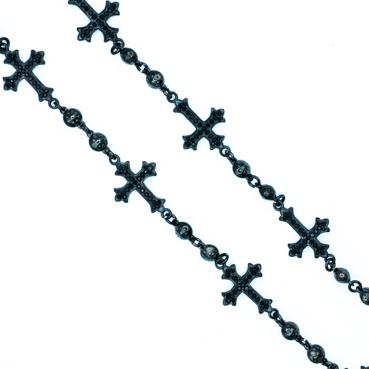 Black Crosses Wallet Chain