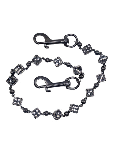 Black Dice Wallet Chain