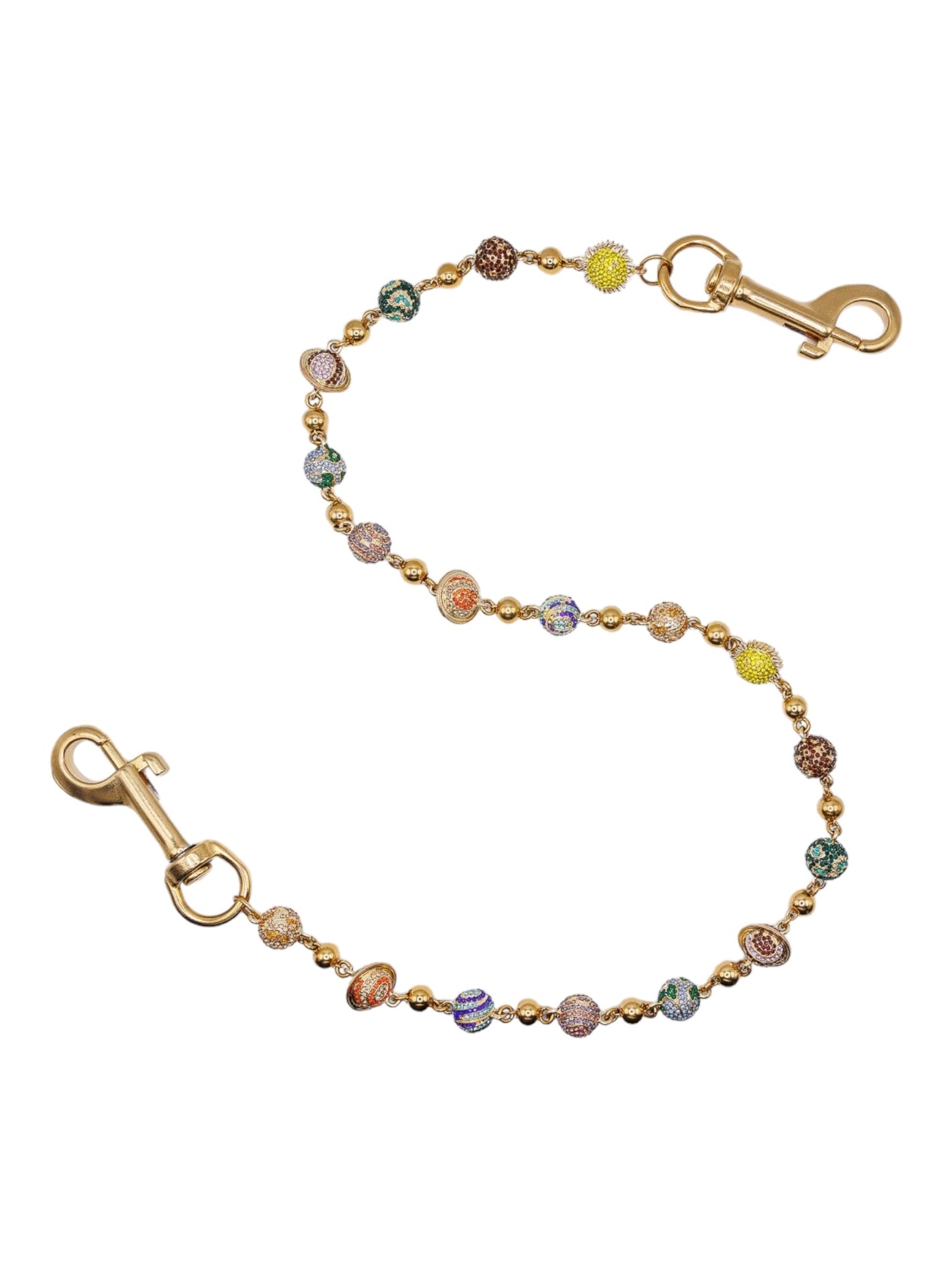 Gold Planet Wallet Chain - Multicolor