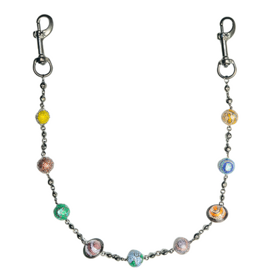 Black Large Planet Wallet Chain - Multicolor