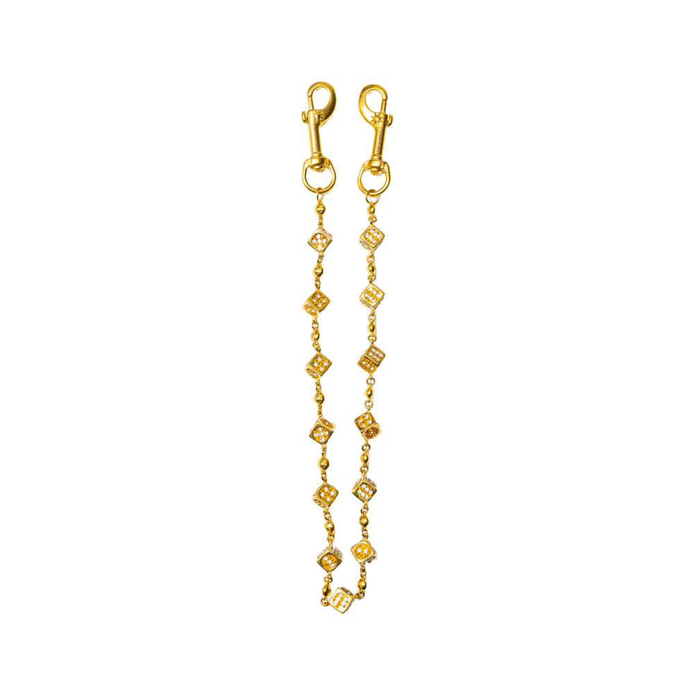 Gold Dice Wallet Chain