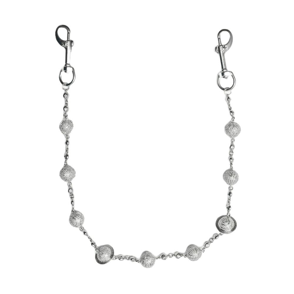 Large Planet Wallet Chain - White