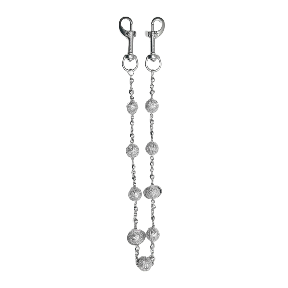 Large Planet Wallet Chain - White
