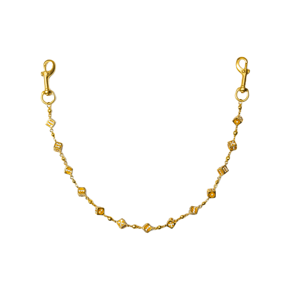 Gold Dice Wallet Chain
