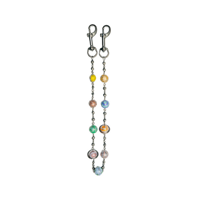 Black Large Planet Wallet Chain - Multicolor