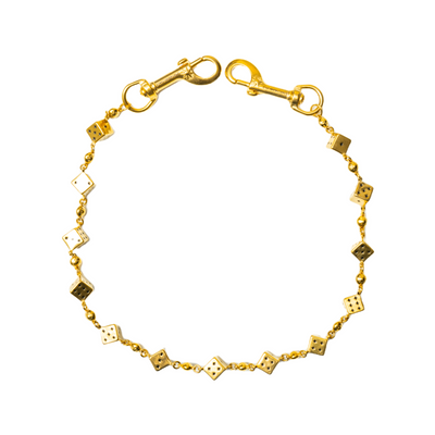 Gold Dice Wallet Chain - No Stones
