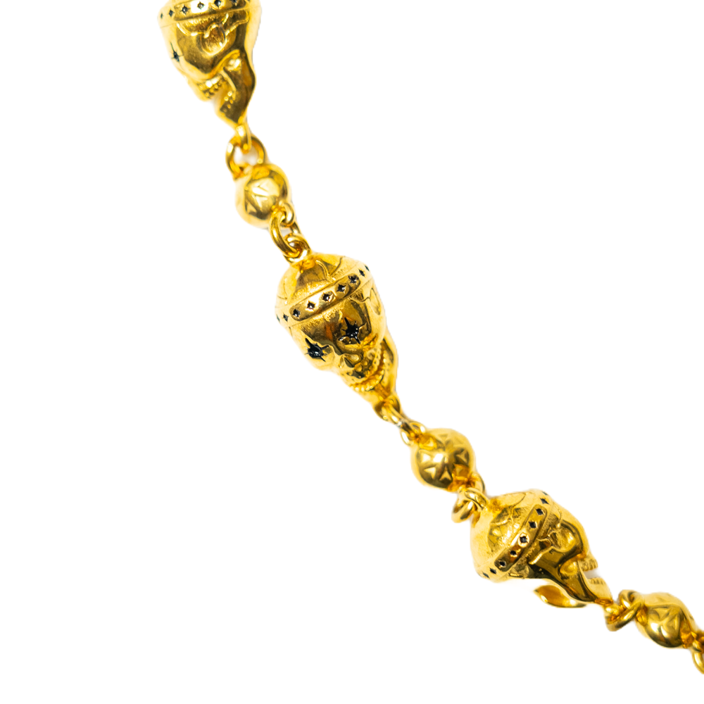 Gold Skull Wallet Chain - No Stones