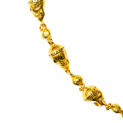 Gold Skull Wallet Chain - No Stones