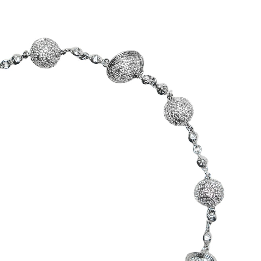 Large Planet Wallet Chain - White