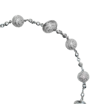 Large Planet Wallet Chain - White