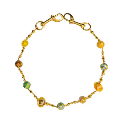 Large Gold Planet Wallet Chain - Multicolor