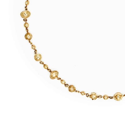 Gold Planets Wallet Chain - No Stones