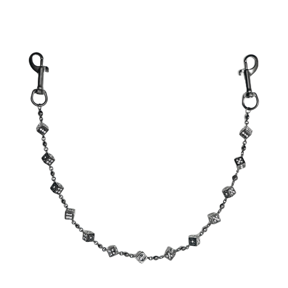 Black Dice Wallet Chain